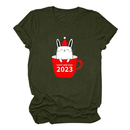 Mrat Short Sleeve Round-Neck Blouses & Shirts Sleep Shirts for Women Ladies Cash Round Neck Fashion Large Size Short Sleeve T-shirt 2023 New Year Pattern Printed Top Short Sleeve Female Blouses Work
Mrat Short Sleeve Round-Neck Blouses & Shirts Sleep Shirts for Women Ladies Cash Round Neck Fashion Large Size Short Sleeve T-shirt 2023 New Year Pattern Printed Top Short Sleeve Female Blouses Work