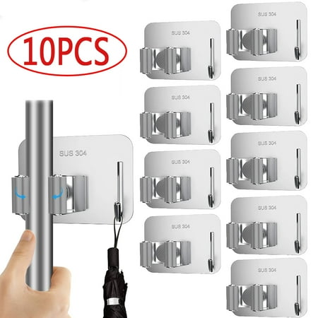 10Pcs Broom Holder Wall Mount Upgraded Broom Holder Super Anti-Slip Mop and Broom Holder Wall Mount Silver
10Pcs Broom Holder Wall Mount Upgraded Broom Holder Super Anti-Slip Mop and Broom Holder Wall Mount Silver