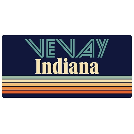 Vevay Indiana 5 x 2.5-Inch Fridge Magnet Retro Design