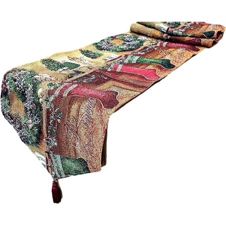 Tache 13 X 72 Inch Festive Decorative Christmas Hung With Care Woven Orange Brown Tapestry Table Runner
Tache 13 X 72 Inch Festive Decorative Christmas Hung With Care Woven Orange Brown Tapestry Table Runner