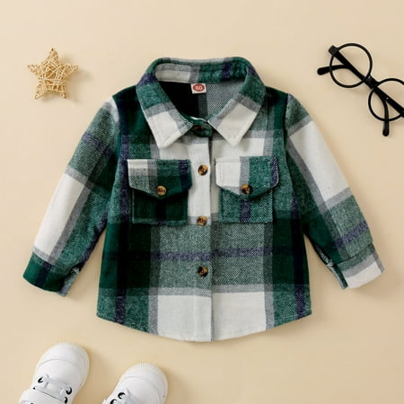 ZMHEGW Toddler Jackets Boys Girls Shirt Plaid Long Sleeve Turn Down Collar Button Tops Outwear Kids Coats
ZMHEGW Toddler Jackets Boys Girls Shirt Plaid Long Sleeve Turn Down Collar Button Tops Outwear Kids Coats