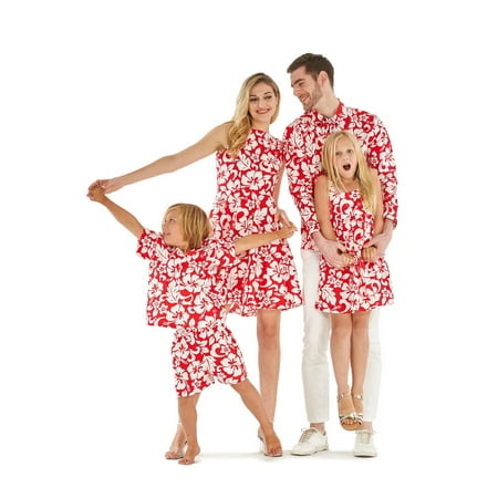Matchable Family Hawaiian Luau Men Women Girl Boy Clothes in Classic Vintage Hibiscus Red
Matchable Family Hawaiian Luau Men Women Girl Boy Clothes in Classic Vintage Hibiscus Red