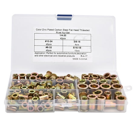 Rivet Nut Assortment Kit Rust-proof Multipurpose Portable Rivet Nut 150Pcs With Storage Box For Factories For Automobile For
Rivet Nut Assortment Kit Rust-proof Multipurpose Portable Rivet Nut 150Pcs With Storage Box For Factories For Automobile For