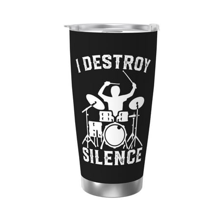 I Destroy Silence Drummer Drums 20 Oz Water Bottle Insulated Tumblers Stainless Steel Cups Double Wall Tumbler with Lid
I Destroy Silence Drummer Drums 20 Oz Water Bottle Insulated Tumblers Stainless Steel Cups Double Wall Tumbler with Lid