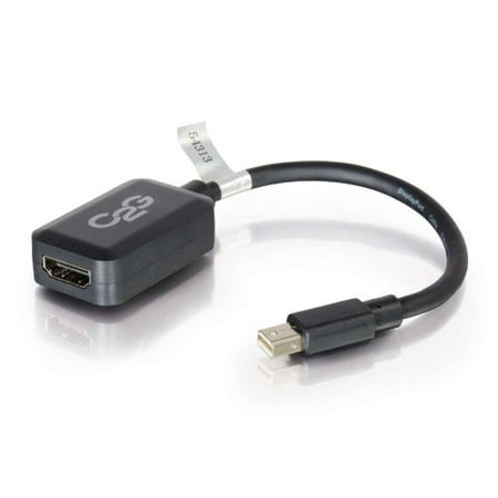 C2g 8in Mini Displayport Male To Hdmi Female Adapter Converter - Black - Mini Displayport\/hdmi For Audio\/video Device - 8\