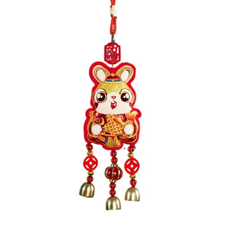 Hadanceo Chinese Pendant with Bells Cartoon Style Decorative Fabric Art Rabbit Chinese New Year
Hadanceo Chinese Pendant with Bells Cartoon Style Decorative Fabric Art Rabbit Chinese New Year