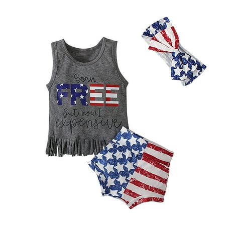 YWDJ 12Months-4Years Fourth of July Girls 2 Piece Outfit Set Independence Day Star Stripe Vest Top Shorts Suit Gray 2-3Years
YWDJ 12Months-4Years Fourth of July Girls 2 Piece Outfit Set Independence Day Star Stripe Vest Top Shorts Suit Gray 2-3Years