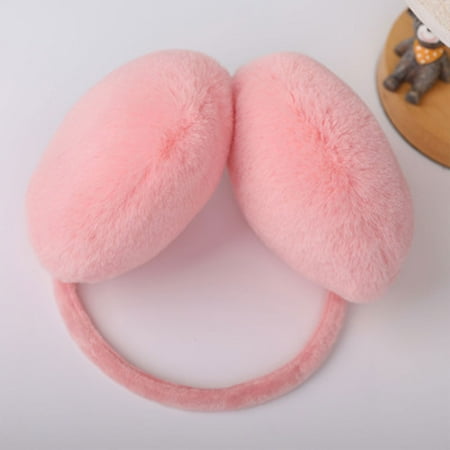 MRULIC Women Winter Cute Earmuffs Ladies Earmuffs Plush Warm EarmuffsEarmuffs Pink + One size
