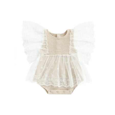 Infant Newborn Baby Girls Knit Jumpsuits Cute Lace Sleeve Round Neck Solid Color Bodysuit Tutu Dress
Infant Newborn Baby Girls Knit Jumpsuits Cute Lace Sleeve Round Neck Solid Color Bodysuit Tutu Dress