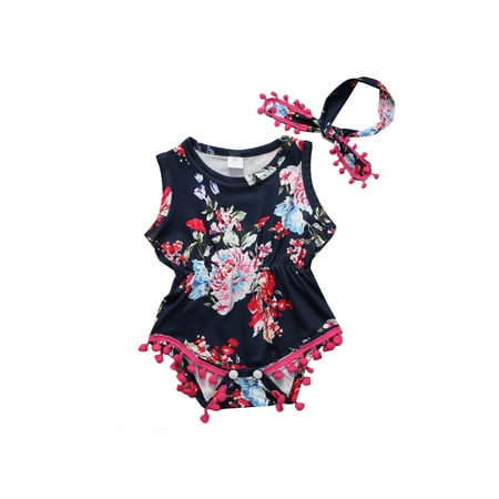 Newborn Baby Girls Floral Print Sleeveless Bodysuit Jumpsuit+ Headband 2pcs Sunsuit Outfits Clothes 0-24M
Newborn Baby Girls Floral Print Sleeveless Bodysuit Jumpsuit+ Headband 2pcs Sunsuit Outfits Clothes 0-24M