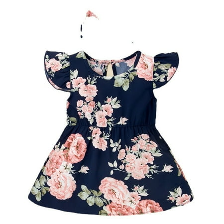 Newborn Baby Girl Clothes Infant Girl Dress Ruffle Sleeveless Dress Floral Print Summer Dress Headband 2PCS Outfits Blue 3-6 Months
Newborn Baby Girl Clothes Infant Girl Dress Ruffle Sleeveless Dress Floral Print Summer Dress Headband 2PCS Outfits Blue 3-6 Months