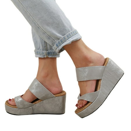 new home gifts for home Women s Open Toe Breathable Beach Sandals Roman Flip Flops Casual Wedges Shoes PU Silver
new home gifts for home Women s Open Toe Breathable Beach Sandals Roman Flip Flops Casual Wedges Shoes PU Silver