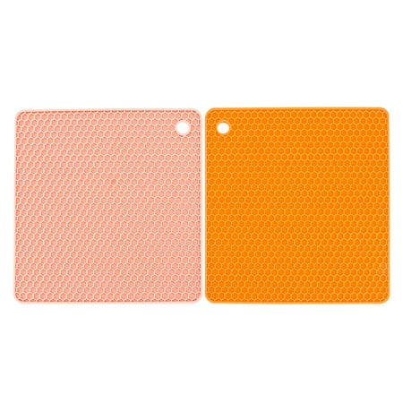Homemaxs 2PCS Safe Silicone Non Hot Pad Dinnerware Hanging Black Square Pot Holder Honeycomb Portable Placemat Thermal Tablemat
Homemaxs 2PCS Safe Silicone Non Hot Pad Dinnerware Hanging Black Square Pot Holder Honeycomb Portable Placemat Thermal Tablemat