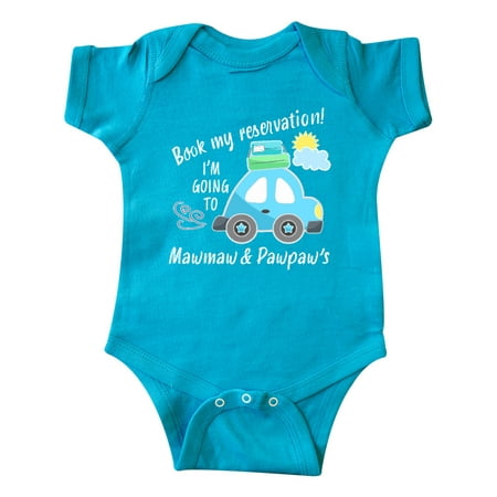 Inktastic Book my Reservation! I m Going To Mawmaw and Pawpaw Gift Baby Boy or Baby Girl Bodysuit
Inktastic Book my Reservation! I m Going To Mawmaw and Pawpaw Gift Baby Boy or Baby Girl Bodysuit