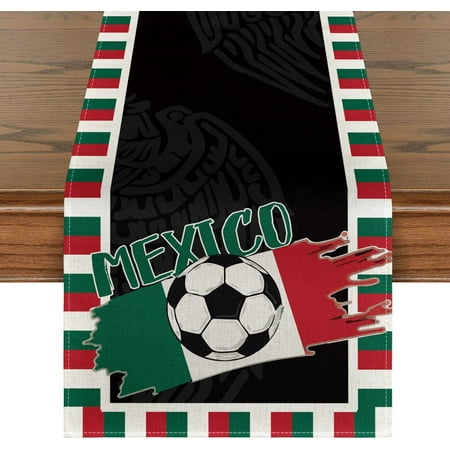 Mexico Soccer Table Runner 2022 Kitchen Dining Table Decoration for Soccer Match Party 13x72 Inch
Mexico Soccer Table Runner 2022 Kitchen Dining Table Decoration for Soccer Match Party 13x72 Inch