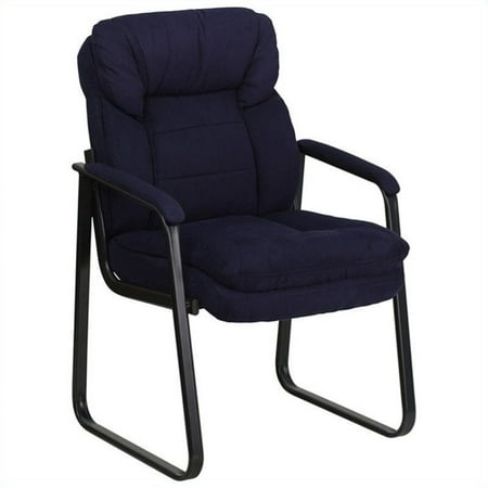Scranton & Co Executive Side Guest Chair with Sled Base in Navy