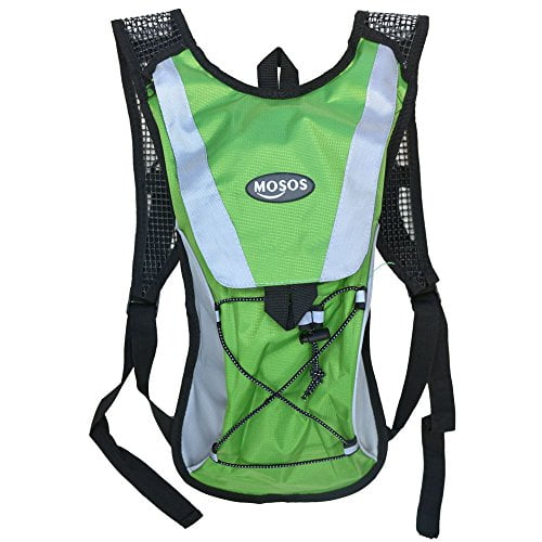 MOSOS Cycling Hydration Pack Water Backpack Hiking Climbing Pouch Green