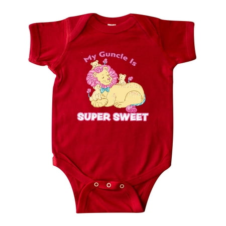 Inktastic My Guncle Is Super Sweet Cotton Candy Lions with Pink Mane Gift Baby Boy or Baby Girl Bodysuit
Inktastic My Guncle Is Super Sweet Cotton Candy Lions with Pink Mane Gift Baby Boy or Baby Girl Bodysuit