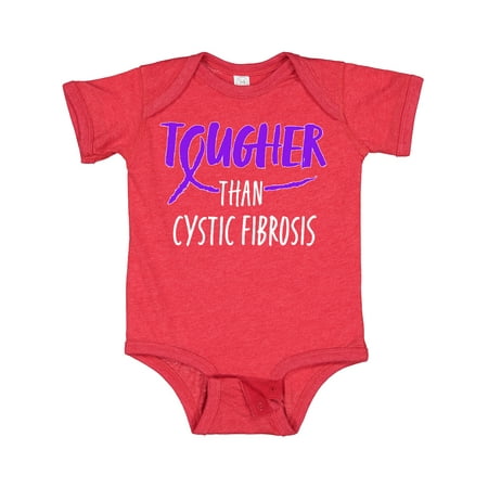 Inktastic Tougher Than Cystic Fibrosis Gift Baby Boy or Baby Girl Bodysuit