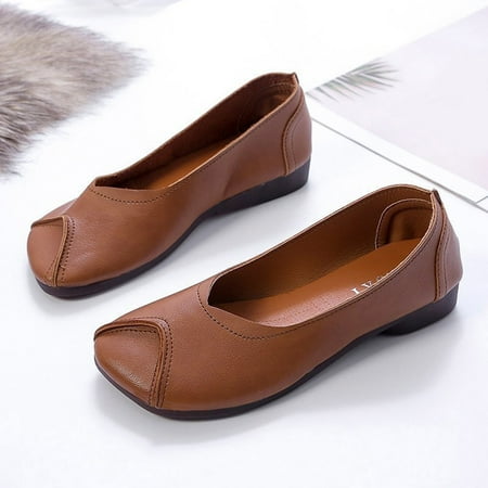 PEASKJP Slip Resistant Shoes for Women Women Casual Shoes Flat Soft Soles Round Toe Shoes Platform Loafers Brown 7.5
PEASKJP Slip Resistant Shoes for Women Women Casual Shoes Flat Soft Soles Round Toe Shoes Platform Loafers Brown 7.5