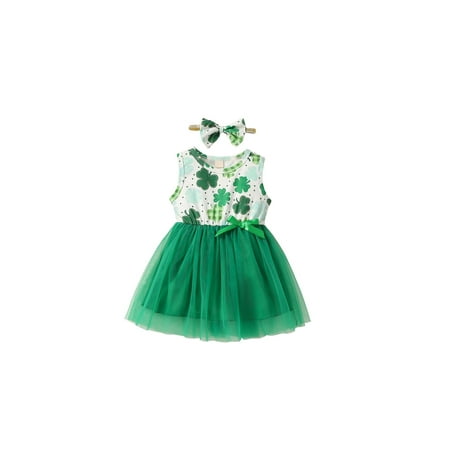 Licupiee St Patricks Day Dress Kid Clover Dress Sleeveless Tulle Tunic Dress Toddler Baby Summer Mesh Dress with Hairband
Licupiee St Patricks Day Dress Kid Clover Dress Sleeveless Tulle Tunic Dress Toddler Baby Summer Mesh Dress with Hairband