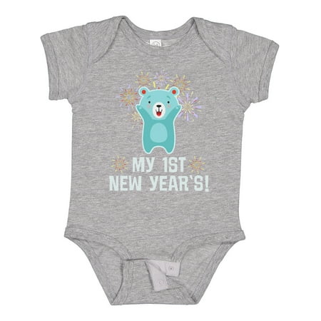 Inktastic My 1st New Years Baby Bear Gift Baby Boy or Baby Girl Bodysuit