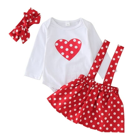 6490 Spring Toddler Baby Girl Valentine Day Clothing Set Long Sleeve Heart Printed Romper Tops Dot Suspender Skirt Outfits Set
6490 Spring Toddler Baby Girl Valentine Day Clothing Set Long Sleeve Heart Printed Romper Tops Dot Suspender Skirt Outfits Set