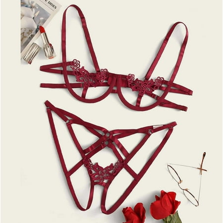 RPVATI Women s Sexy Strappy 2 Piece Lingerie for Women Hollow Out Bra and Panty Set Underwire
RPVATI Women s Sexy Strappy 2 Piece Lingerie for Women Hollow Out Bra and Panty Set Underwire