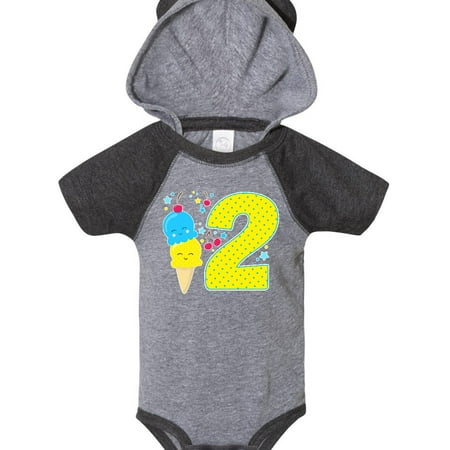 Inktastic Ice Cream second birthday blue Gift Baby Boy or Baby Girl Bodysuit
