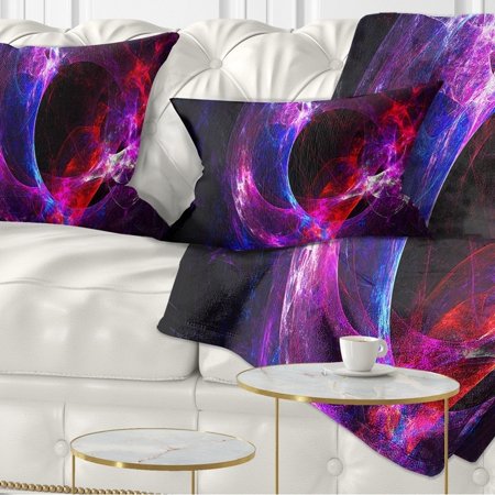DESIGN ART Designart 'Far Spherical Galaxy Purple' Abstract Throw Pillow