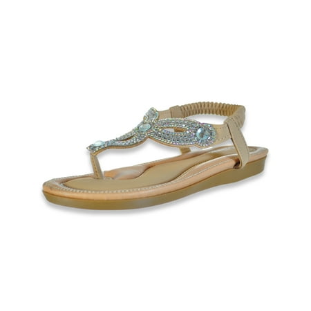 Link Girls T-Strap Sandal Shoes - taupe 4 youth