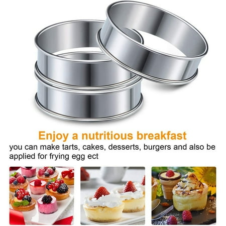 Crumpet Ring Mold 12 Pieces 3.15 Inch Double Rolled Tart Rings Stainless Steel Round Muffin Rings Metal Crumpet Rings Molds
Crumpet Ring Mold 12 Pieces 3.15 Inch Double Rolled Tart Rings Stainless Steel Round Muffin Rings Metal Crumpet Rings Molds