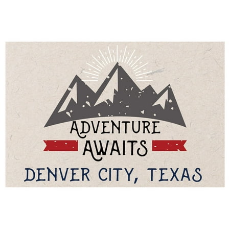 Denver City Texas Souvenir 2x3 Inch Fridge Magnet Adventure Awaits Design