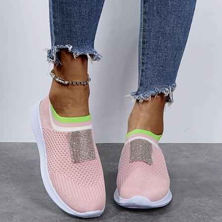 YOTAMI Shoes for Women Outwear New Fashion Women s Fashion Casual Mesh Breathable Crystal Slip On Sneakers Shoes Pink
YOTAMI Shoes for Women Outwear New Fashion Women s Fashion Casual Mesh Breathable Crystal Slip On Sneakers Shoes Pink