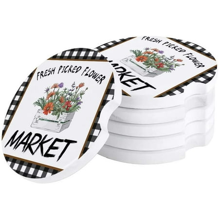 KXMDXA Farm Flower Black White Plaid Set of 4 Car Coaster for Drinks Absorbent Ceramic Stone Coasters Cup Mat with Cork Base for Home Kitchen Room Coffee Table Bar Decor
KXMDXA Farm Flower Black White Plaid Set of 4 Car Coaster for Drinks Absorbent Ceramic Stone Coasters Cup Mat with Cork Base for Home Kitchen Room Coffee Table Bar Decor