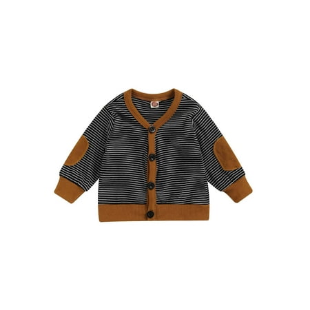 Franhais Baby’s Casual Long Sleeve Cardigan Fashion Stripe Printed Patch V-neck Button down Coat
Franhais Baby’s Casual Long Sleeve Cardigan Fashion Stripe Printed Patch V-neck Button down Coat