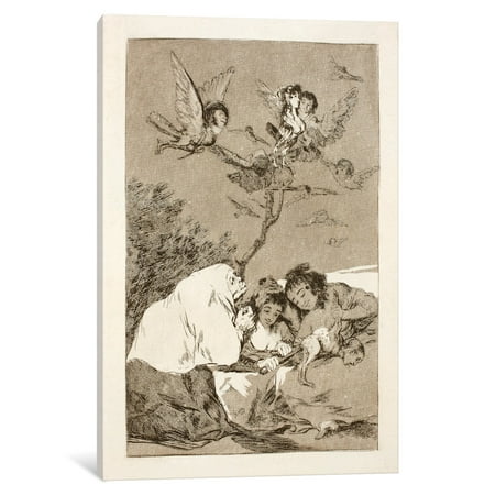 iCancas Los Caprichos: Everyone Will Fall, Plate 19 Gallery Wrapped Canvas Art Print by Francisco Goya