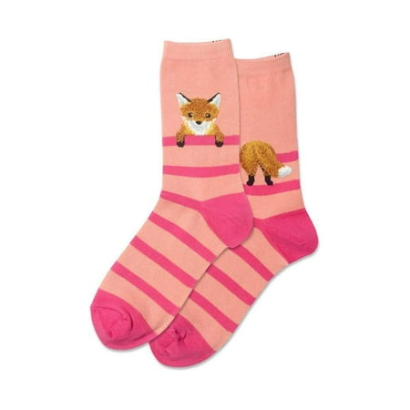 Hotsox Women s Fuzzy Fox Socks 1 Pair Blush Women s 4-10 Shoe