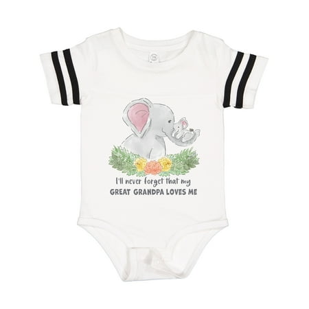 Inktastic I ll Never Forget That My Great Grandpa Loves Me Elephants Gift Baby Boy or Baby Girl Bodysuit
Inktastic I ll Never Forget That My Great Grandpa Loves Me Elephants Gift Baby Boy or Baby Girl Bodysuit