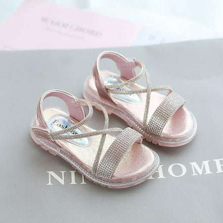 DancePeanut Kids Glitter Rhinestone Strap Hook & Loop Beach Sandals For Children Girls Non-Slip Princess Summer Shoes Size 26-36
DancePeanut Kids Glitter Rhinestone Strap Hook & Loop Beach Sandals For Children Girls Non-Slip Princess Summer Shoes Size 26-36