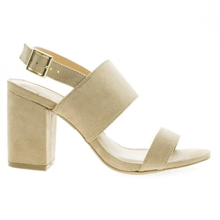 Susie30 by Wild Diva Open Toe Sling Back Heeled Mule Sandals