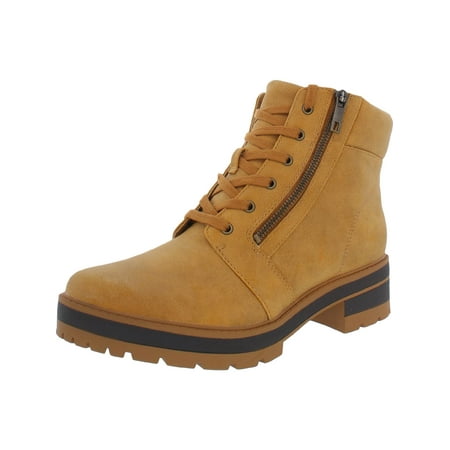 SOUL Naturalizer Womens Nailah Faux Leather Lugged Sole Combat & Lace-up Boots