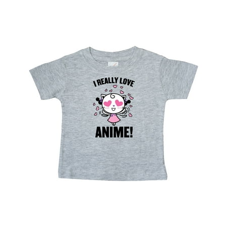 Inktastic I Really Love Anime with Cute Anime Cat and Hearts Gift Baby Boy or Baby Girl T-Shirt
Inktastic I Really Love Anime with Cute Anime Cat and Hearts Gift Baby Boy or Baby Girl T-Shirt