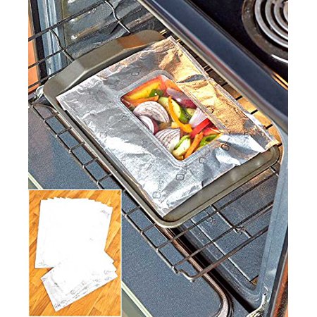 8-Pk Heavy-Duty Foil Windowed Cooking Bags, Convenient cooking packet contains messes By GetSet2Save
