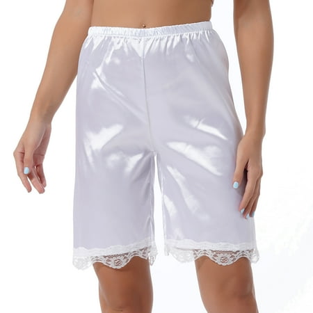 iEFiEL Womens Satin Shorts Silky Pajamas Shorts Bottoms Sleepwear Nightwear