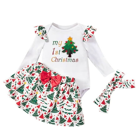 Toddler Girls Outfits Casual Outfits Letters Cartoon Chrismas Tree Printed Long Sleeve Romper Short Skirt With Headband 3Pc Suit Fall Girls Clothings 6 Months-9 Months
Toddler Girls Outfits Casual Outfits Letters Cartoon Chrismas Tree Printed Long Sleeve Romper Short Skirt With Headband 3Pc Suit Fall Girls Clothings 6 Months-9 Months
