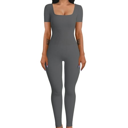Ma&Baby Women Full Length Jumpsuit Square Neck Short/Long Sleeve Playsuit Skinny One-piece Bodysuit
Ma&Baby Women Full Length Jumpsuit Square Neck Short/Long Sleeve Playsuit Skinny One-piece Bodysuit