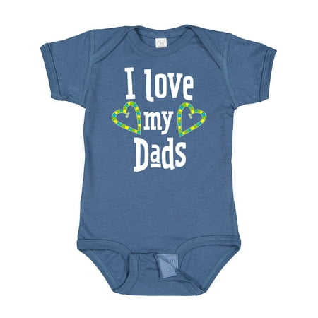 Inktastic I Love My Dads- Hearts Gift Baby Boy or Baby Girl Bodysuit