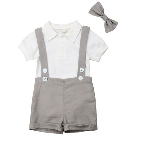 Izhansean Newborn Baby Boy Girl Outfit Clothes Romper Tops Jumpsuit Shorts Pants 3PCS Set Light Gray 18-24 Months
Izhansean Newborn Baby Boy Girl Outfit Clothes Romper Tops Jumpsuit Shorts Pants 3PCS Set Light Gray 18-24 Months