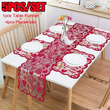 Valentines Day Decorations Table Runners Table Mats Romantic Lace Heart Centerpieces Wedding Party Decor Supplies
Valentines Day Decorations Table Runners Table Mats Romantic Lace Heart Centerpieces Wedding Party Decor Supplies